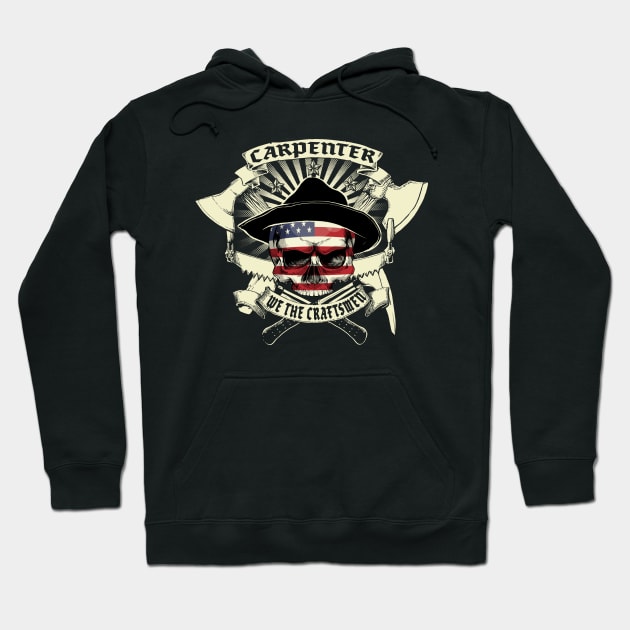 American Carpenter Hoodie by Black Tee Inc